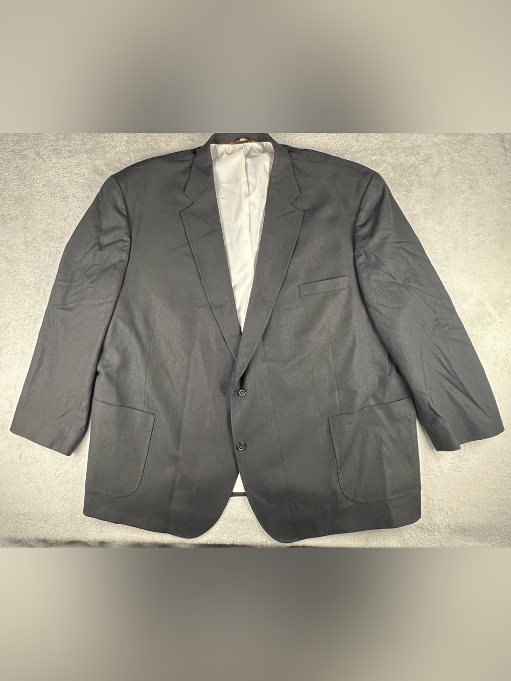 Oak Hill Blazer Men's 62R Black Linen Blend Two Button Single Vented Sport Coat